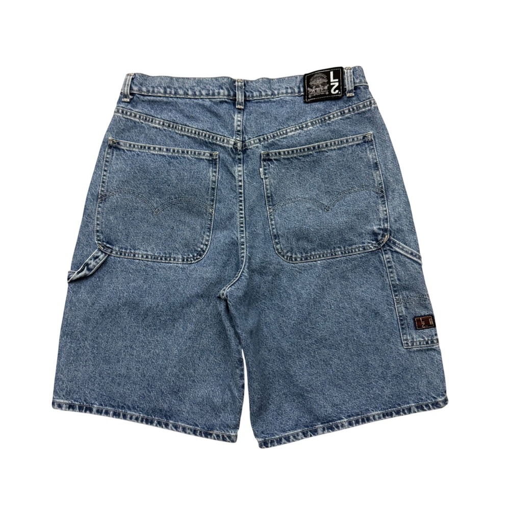 Vintage Levis L2 Loose Baggy Carpenter Denim Shorts Utility Workwear Mens 36